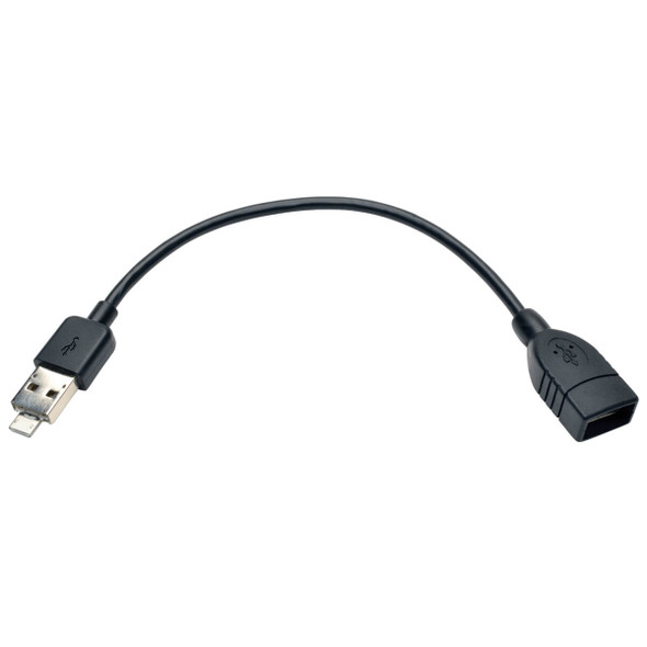 Tripp Lite U052-06N-OTG-AM USB 2.0 OTG Cable 2-in-1 Connector A + Micro-B to A 6