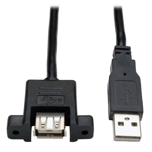 Tripp Lite U024-06N-PM 6 Inch Panel Mount USB 2.0 Extension Cable USB A Male/Female 6