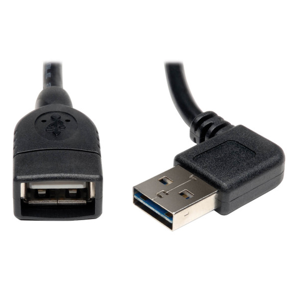 Tripp Lite UR024-18N-RA 18 Inch USB 2.0 Universal Reversible Cable Right M/F 18