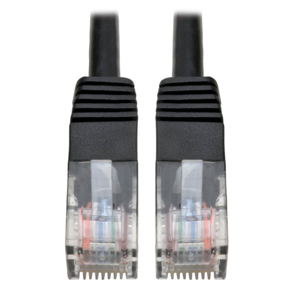 Tripp Lite N002-012-BK Cat5e Cat5 350MHz Molded Patch Cable RJ45 M/M Black 12' 12ft