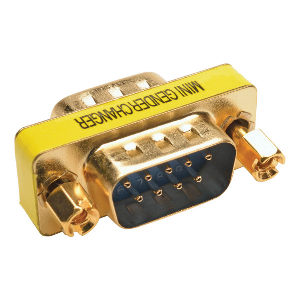 Tripp Lite P152-000 Compact Gold DB9 Gender Changer Adapter Connector DB9 M/M