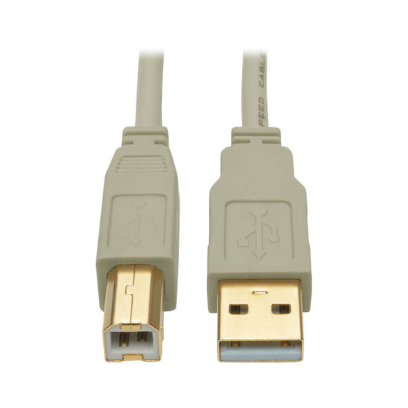 Tripp Lite U022-006-BE 6ft USB 2.0 Hi-Speed A/B Cable M/M 28/24 AWG 480 Mbps Beige 6'