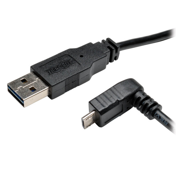 Tripp Lite UR050-003-DNB 3ft USB 2.0 Universal Reversible Cable A to Down 5Pin Micro B 3'