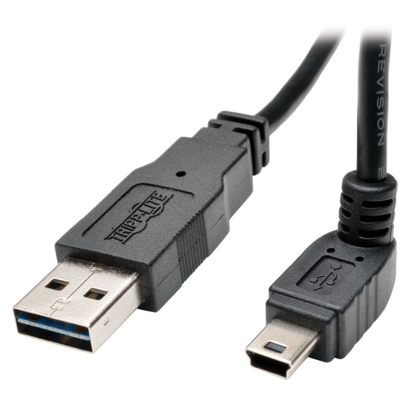 Tripp Lite UR030-003-DNB 3ft USB 2.0 Universal Reversible Cable A to Down 5Pin Mini B 3'
