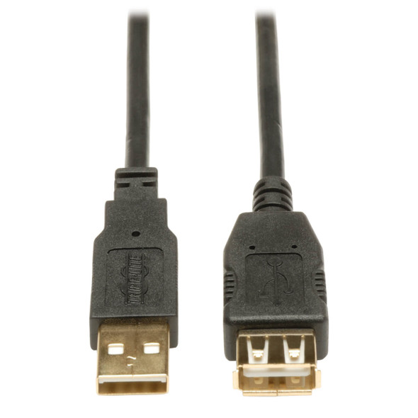 Tripp Lite U024-003 3ft USB 2.0 Gold Extension Double Shielded Cable USB A M/F 3'