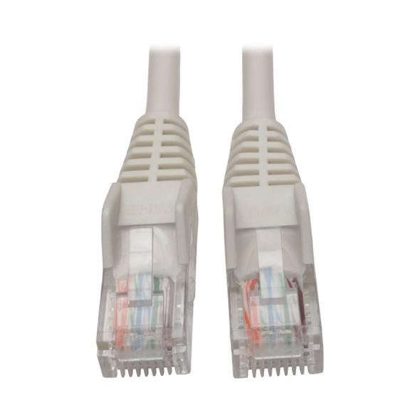 Tripp Lite N001-006-WH Cat5 Cat5e Snagless Molded Patch Cable UTP White RJ45 M/M 6ft 6'