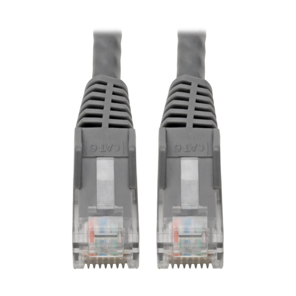 Tripp Lite N201-06N-GY Cat6 GbE Snagless Molded Patch Cable UTP Gray RJ45 M/M 6in 6