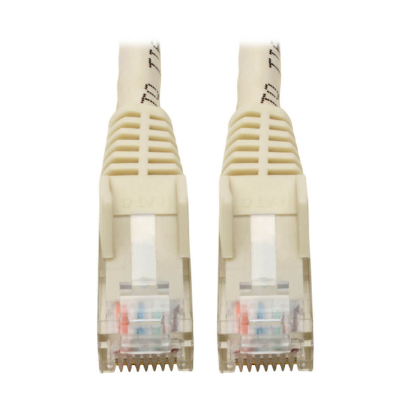 Tripp Lite N201-06N-WH Cat6 GbE Snagless Molded Patch Cable UTP White RJ45 M/M 6in 6