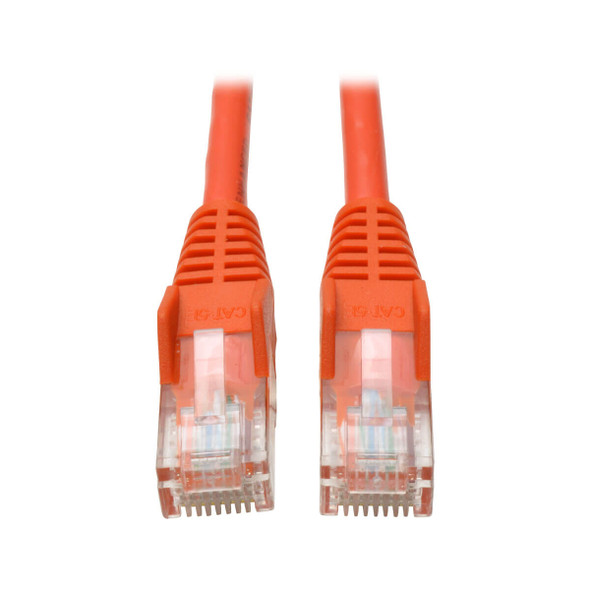 Tripp Lite N001-003-OR Cat5e Cat5 Snagless Molded Patch Cable RJ45 M/M Orange 3' 3ft