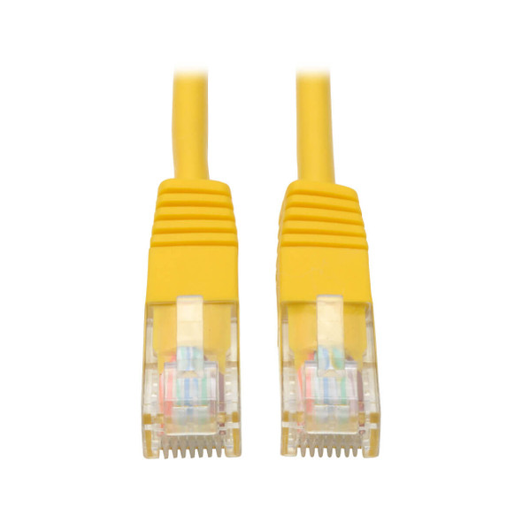 Tripp Lite N002-001-YW 1ft Cat5e / Cat5 350MHz Molded Patch Cable RJ45 M/M Yellow 1'