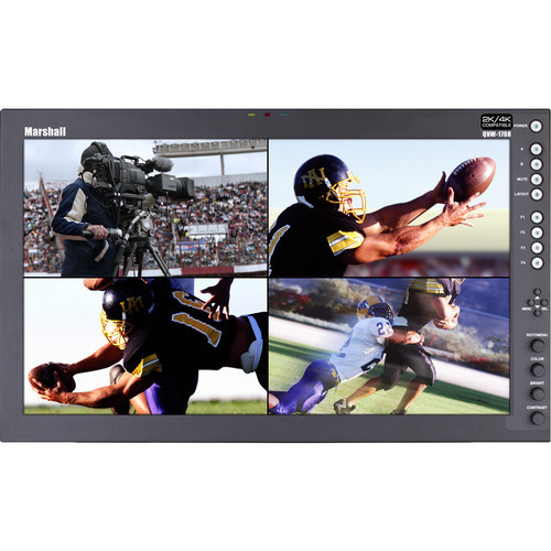Marshall Electronics QVW-1708-3G Quad View 17 inch native resolution. 4K quad 3GSDI (IMD)