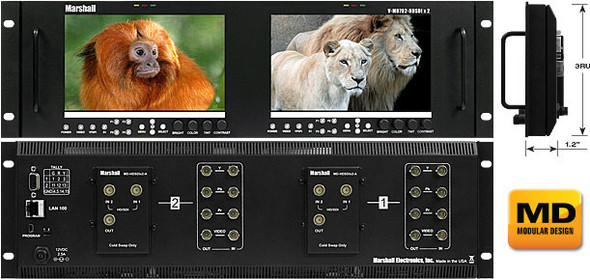Marshall Electronics V-MD702-HDSDIx2 V-MD702 Pre-Loaded with two MD-HDSDIx2-A Modules