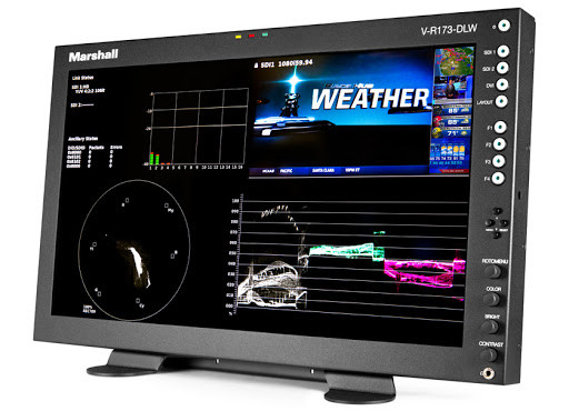 Marshall Electronics V-R173-DLW-DT 17.3 Rack Mount Dual Link/Waveform Monitor with In Monitor Display