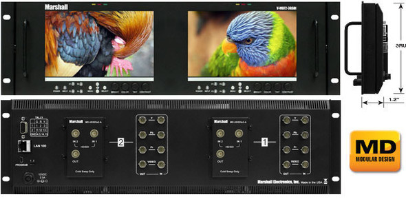 Marshall Electronics V-MD72-HDSDIx2 V-MD72 Pre Loaded with 2 MD-HDSDIx2 Modules