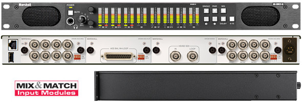 Marshall Electronics AR-DM31 16 Channel Digital Audio Monitor - 1RU Mainframe
