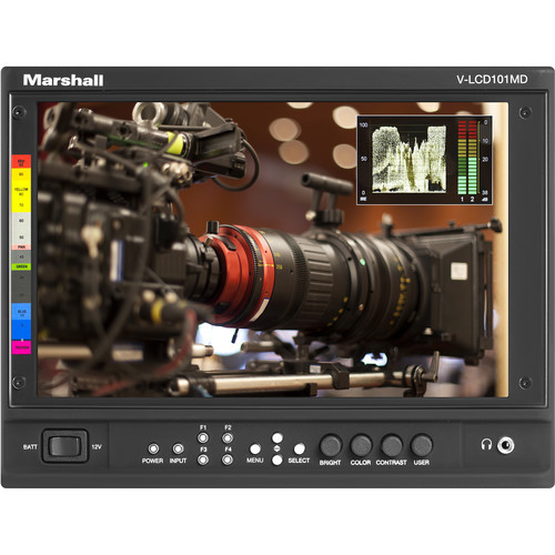 Marshall Electronics V-LCD101MD 10 in MD Producers monitor with HDMI input one expansion slot for 3GSDI