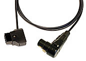 Marshall Electronics V-PAC-D-XLR Power Adapter Cable. 4-pin XLR-F to Anton Bauer Power Tap