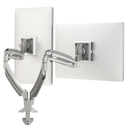 Chief K1D220S K1 Desk Mount Dual Display Dual 2L ArmS, Silver