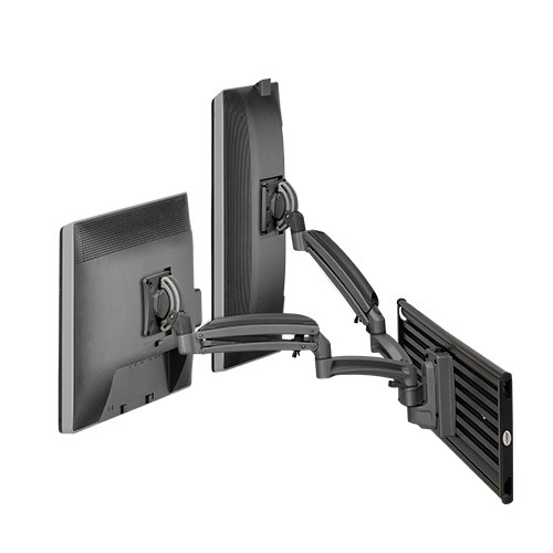 Chief K1S220B K1 Slat Mount Dual Display Dual 2L ArmS, Black