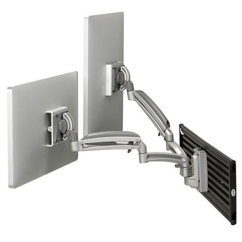 Chief K1S220S K1 Slat Mount Dual Display Dual 2L ArmS, Silver
