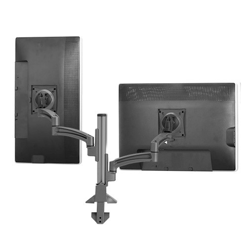 Chief K2C220B K2 Column Mount Dual Display Dual 2L ArmS, Silver