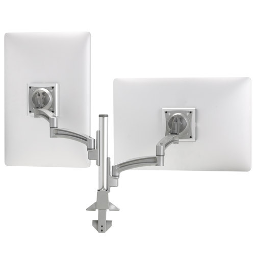 Chief K2C220S K2 Column Mount Dual Display Dual 2L ArmS, Silver