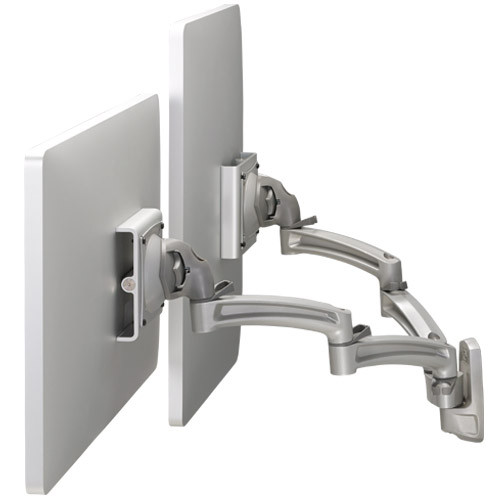 Chief K2W220S K2 Wall Mount Dual Display Dual 2L ArmS, Silver