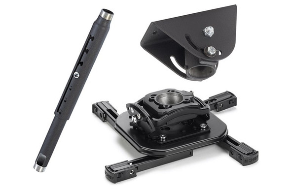 Chief KITMA018024 Chief Projector Ceiling Mount Kit with Universal Mount, 18-24" Adjustable Extension and Angled Ceiling Plate (Black)"