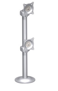 Chief KTG230S Vertical Dual Array Silver Grommet Mount