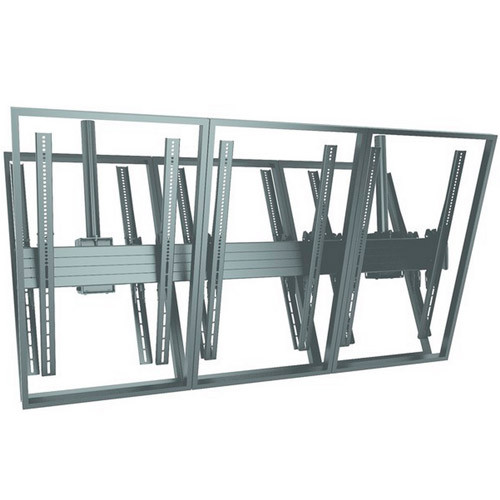 Chief LCB3X1UP FUSION Large Portrait Back-to-Back Ceiling Mounted 3 x 1 Menu Board