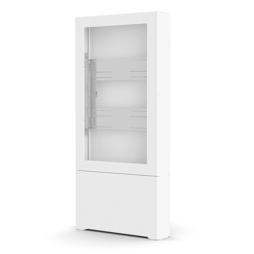 Chief LF49UWP Impact Floor Mounted Kiosk, Portrait 49” White