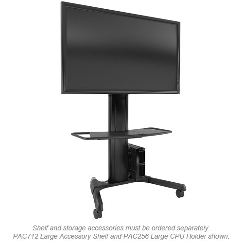 Chief LPAUB Large FUSION Cart Manual Adjustable, Black