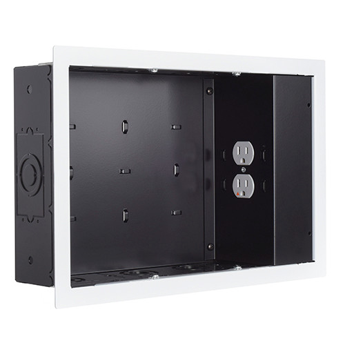 Chief PAC525FWP2 In-wall Storage Box with 2 Receptacle Filter & Surge