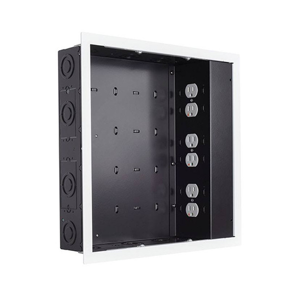 Chief PAC526FWP6 Large In-Wall Storage Box with 6 Receptacle Filter