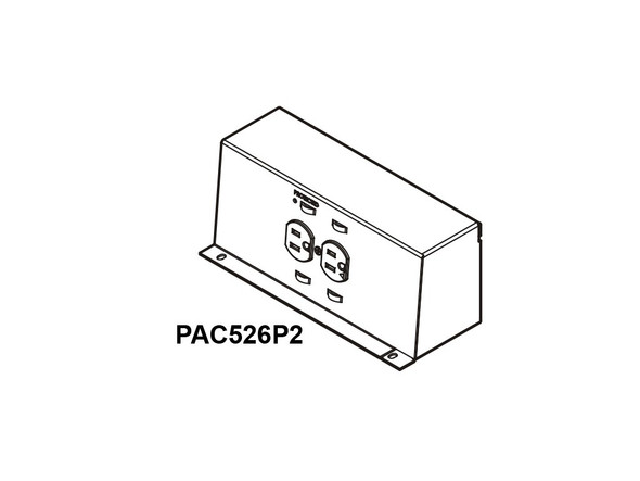 Chief PAC526P2-KIT 2-Plug In-Wall Retro Power Kit