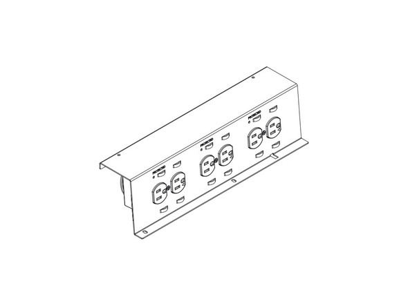 Chief PAC526P6-KIT 6-Plug In-Wall Retro Power Kit
