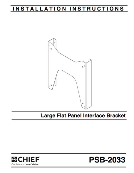 Chief PSB2033 P-Series Plasma Interface Support Bracket