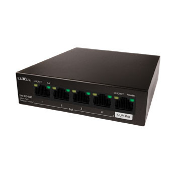 Luxul SW-100-04P 4-Port Gb PoE+ Switch W/ Uplink 58W