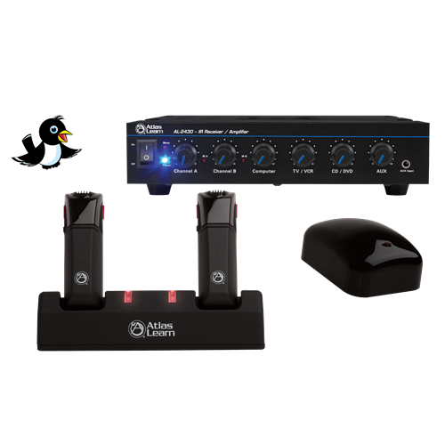 Atlas MAGPIE2-1 Learn Dual MAGPIE Wireless Mic and Single IR Dome Kit