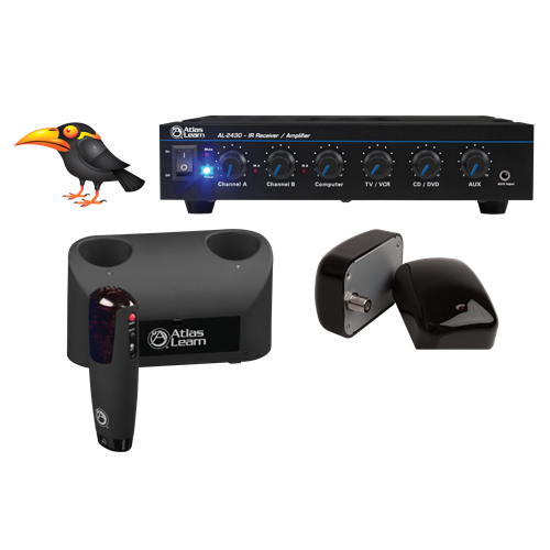 Atlas MYNA1-2 Learn Single MYNA Wireless Mic and Dual IR Dome Kit