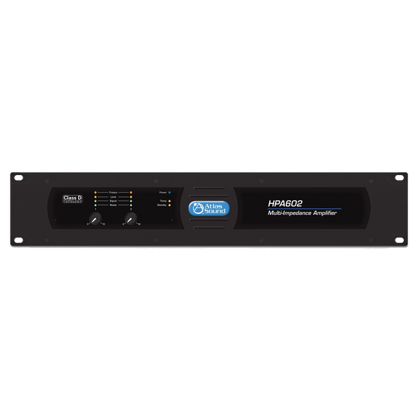 Atlas HPA602 Dual-Channel, 600-Watt Commercial Amplifier 2X300W at 70V 2RU