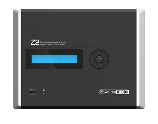 Atlas Z2-B 2 Zone High Definition Acoustical system (speech privacy / sound masking / paging / Music)