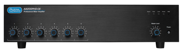Atlas AA200PHD-CE CE Listed 6-Input, 200-Watt Mixer Amplifier with Automatic System Test