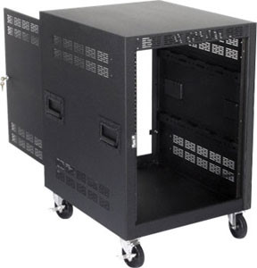 Atlas RX14-25 Cabinet Mobile 14 Space Rack Unit 24H 25D 19W C NO FD CR Black