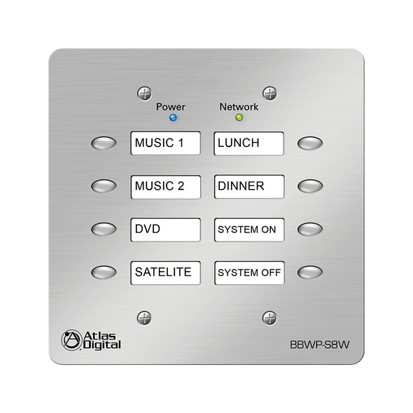 Atlas BBWP-S8W BlueBridge DSP Controller with 8-Button Controller White