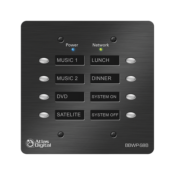 Atlas BBWP-S8B BlueBridge DSP Controller with 8-Button Controller Black