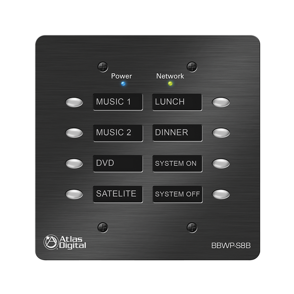 Atlas BBWP-S8B BlueBridge DSP Controller with 8-Button Controller Black