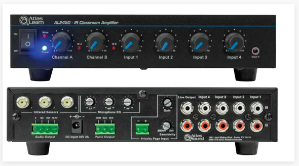 Atlas AL2450 Integrated Infrared Receiver and System Amplifier - 50-Watts