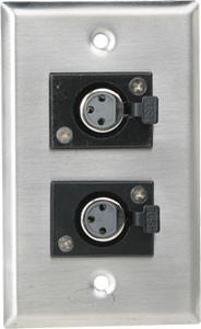 Atlas SG-XLR-F2 Single Gang (2) XLR F