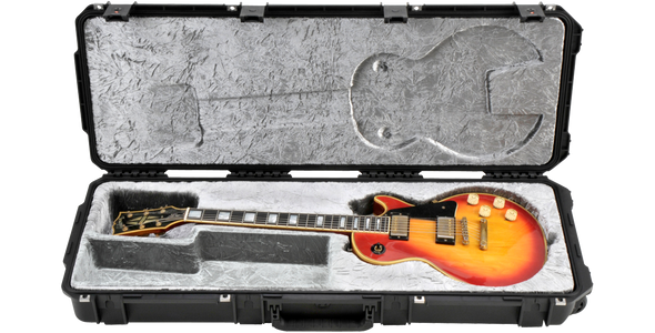 SKB Cases 3I-4214-56 iSeries Guitar Case, LP Type Shaped Interior - TSA Latches, w/wheels